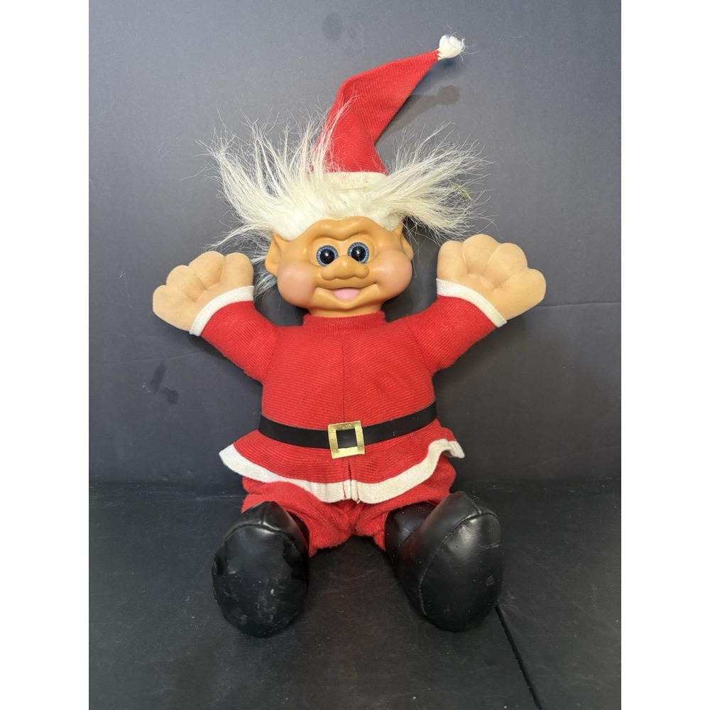 Vintage  1991 14" Santa Troll Doll by Int. Teddy Bear Co.